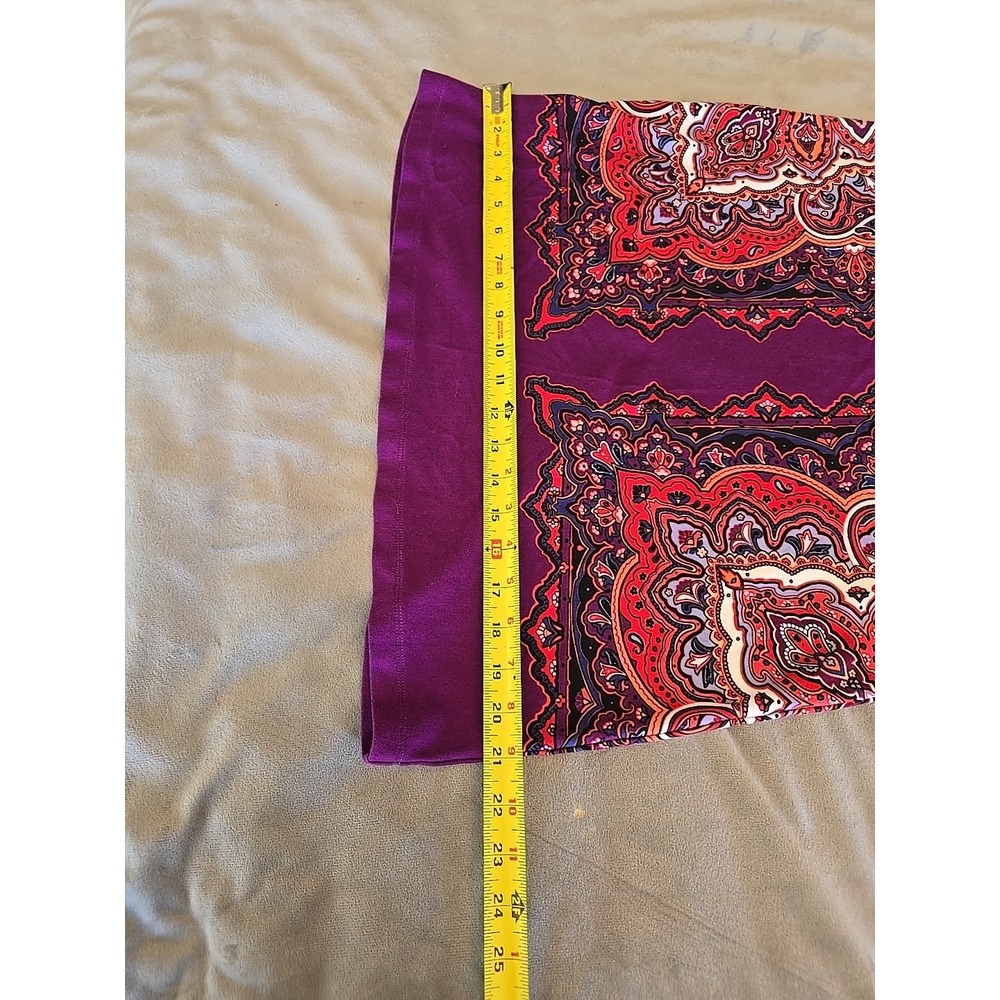 Tommy Bahama Women's S/P Purple Red Multi Color Paisley Pullover Shift Dress - Picture 8 of 14